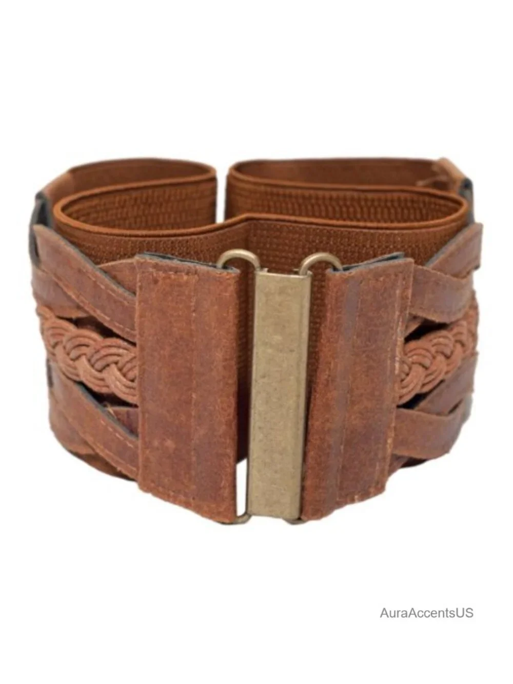 Braided Elastic Stretchy Retro Wide Waist Cinch Belt